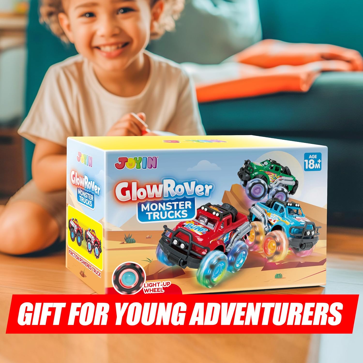 Thumbnail 6 de Vroomix 3Pack Monster Truck Toy with LED wheels