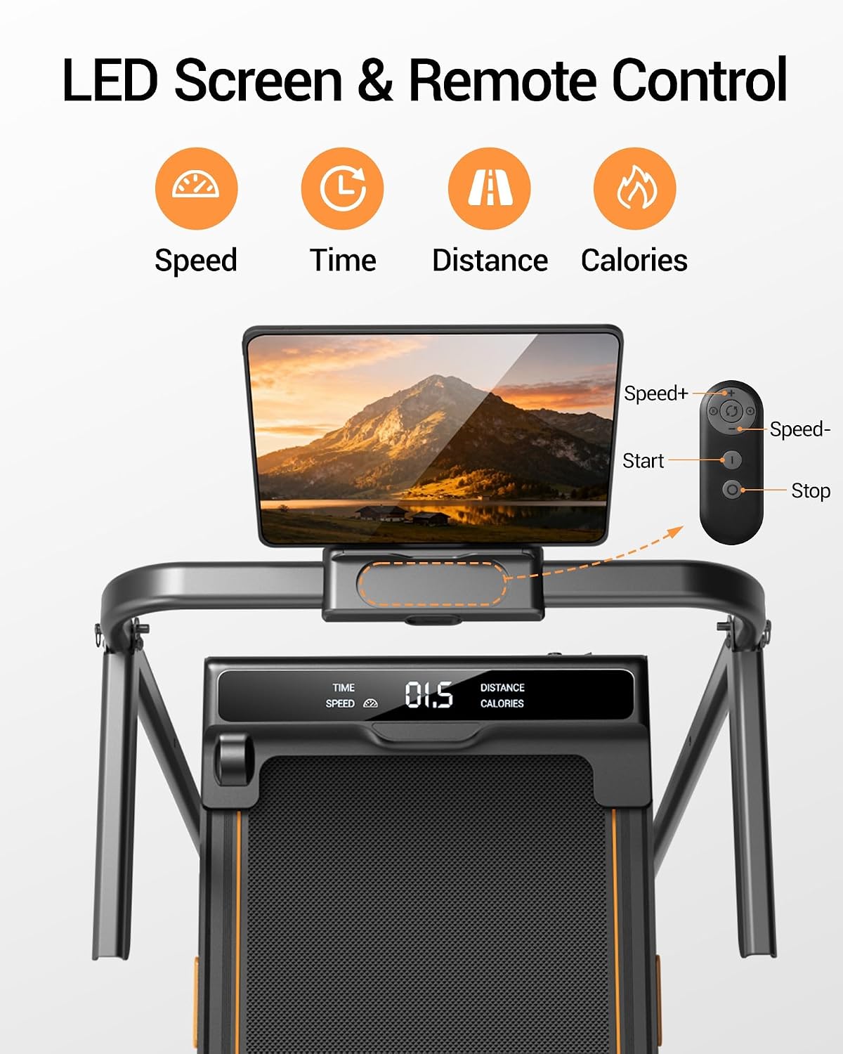 Thumbnail 4 de LONTEK X6F Folding Treadmill with 16% Incline and 3.0 HP Motor
