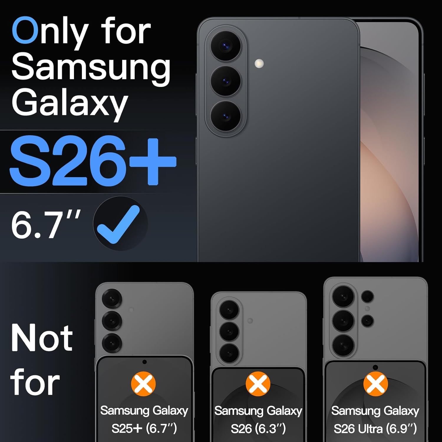 Thumbnail 2 de JETech pellicola protettiva in vetro temperato 9H per Samsung Galaxy S26 Plus (3 pezzi) con strumento di installazione