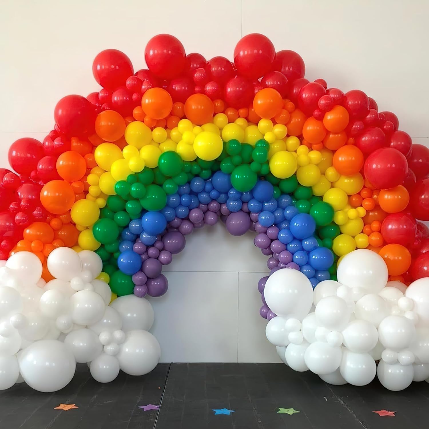 Detalle de PartyWoo Rainbow Balloon Arch Kit 100 pcs ๐