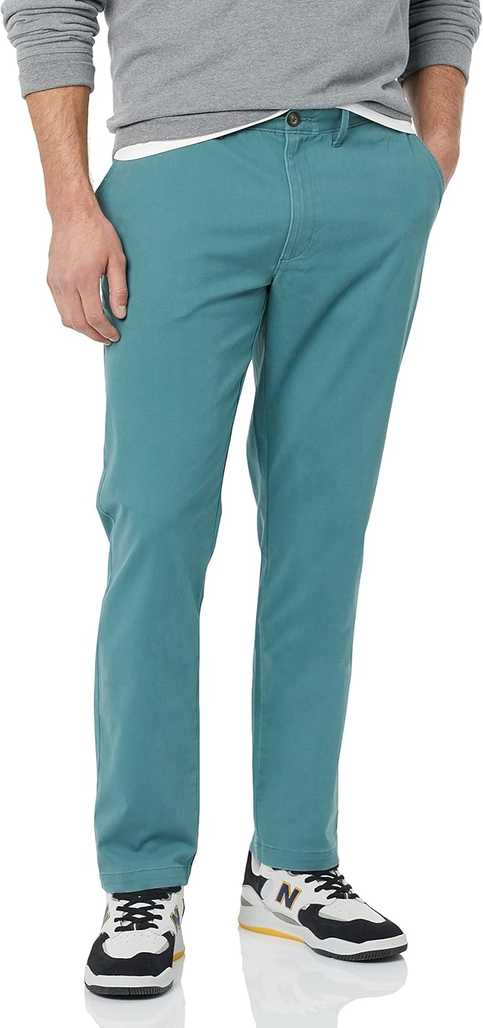 Thumbnail 6 de Amazon Essentials Men’s Classic-Fit Casual Stretch Chino Trousers (Cotton Twill in Stone/Caque)
