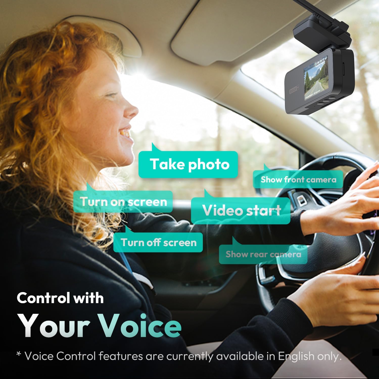 Detalle de BOTSLAB 4K Dash Cam with 64GB and 170° view