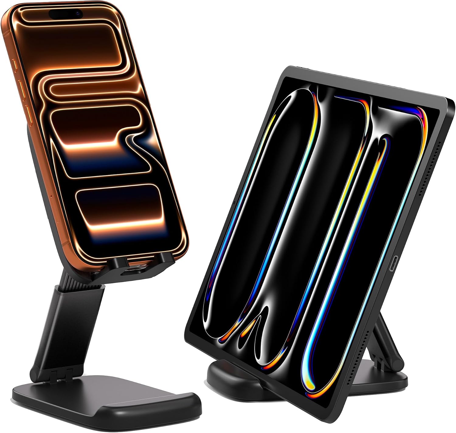 Detalle 2 de NKNZLY YYS333 2-Pack Foldable Adjustable Cell Phone Stand, Black