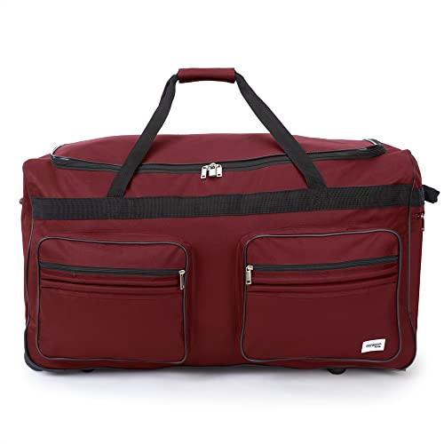 Detalle de Monzana Sac de Voyage XXL Rouge à Roulettes – 160 L
