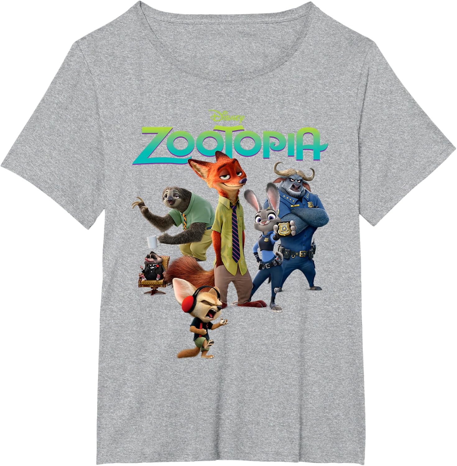 Thumbnail 4 de Disney Zootropolis T-shirt Logo et personnages