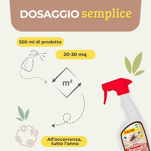 Thumbnail 2 de Albagarden Aracnokill: Insetticida spray 500 ml per interni ed esterni, contro ragni, insetti e zanzare