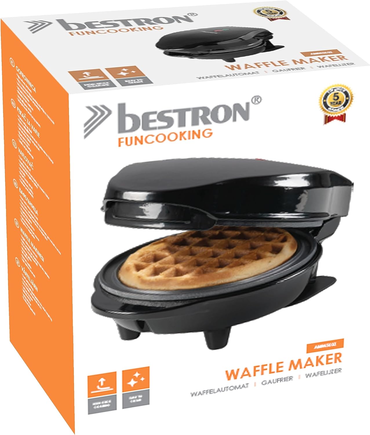 Thumbnail 5 de Bestron Mini-Waffeleisen für klassische Waffeln – 550 W, Schwarz