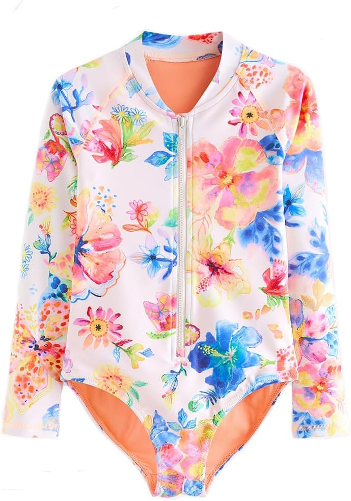 Detalle 2 de Gifts Treat girls’ long-sleeve one-piece swimsuit with UPF 50+ protection