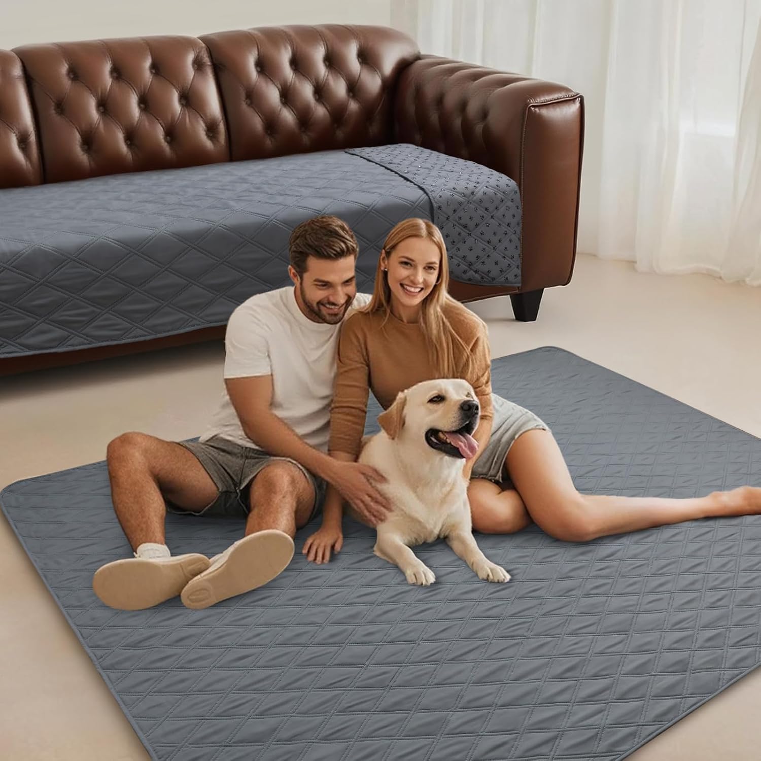 Thumbnail 5 de Luciphia Copridivano per Cani Impermeabile 208x259 cm – Coperta Antiscivolo per Mobili