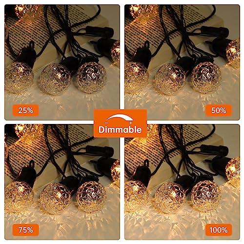 Thumbnail 3 de sylvwin G40 Guirnalda de luces exterior 18 m, 8 modos blanco cálido