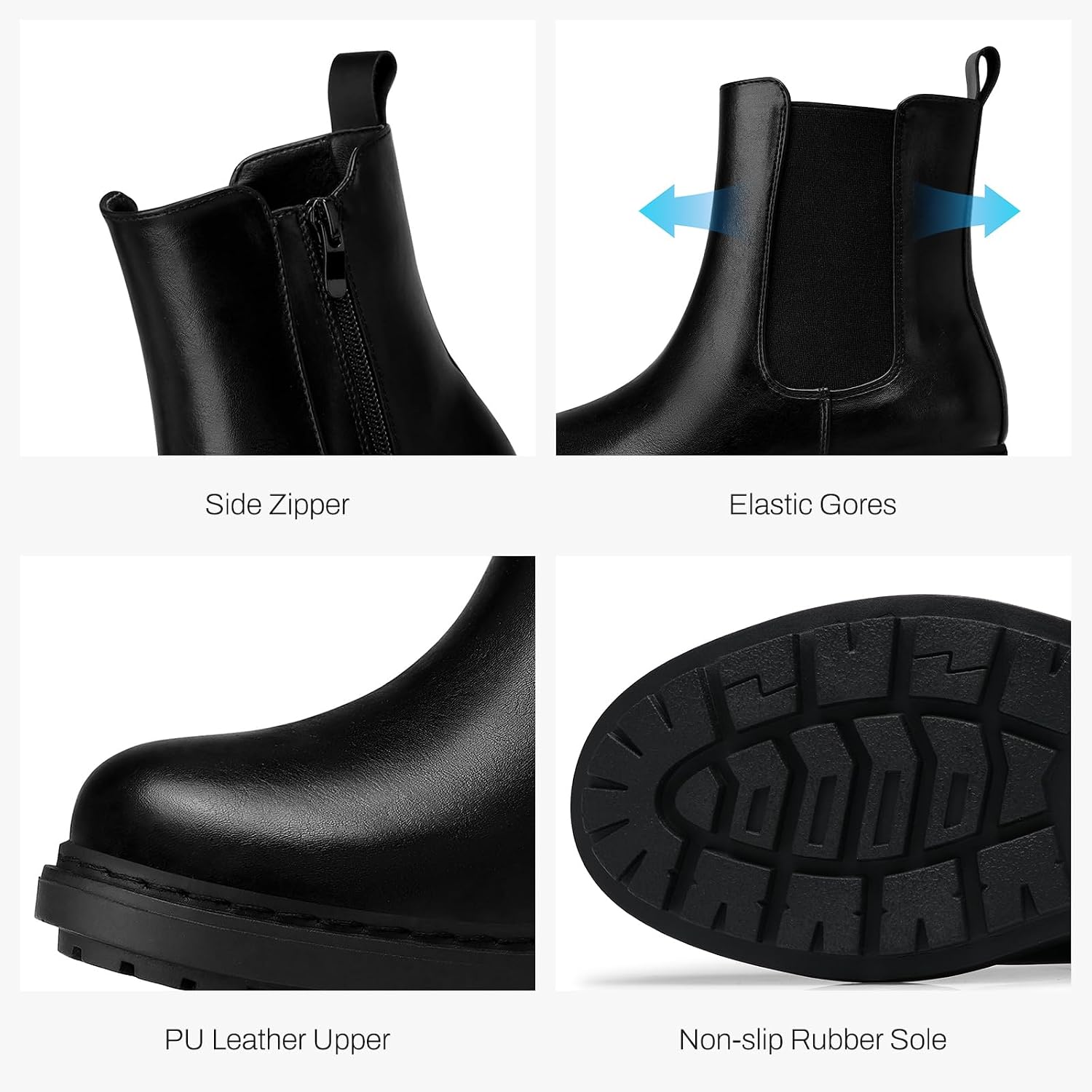 Detalle 1 de SHIBEVER Chelsea Boots, 1.89-Inch Platform