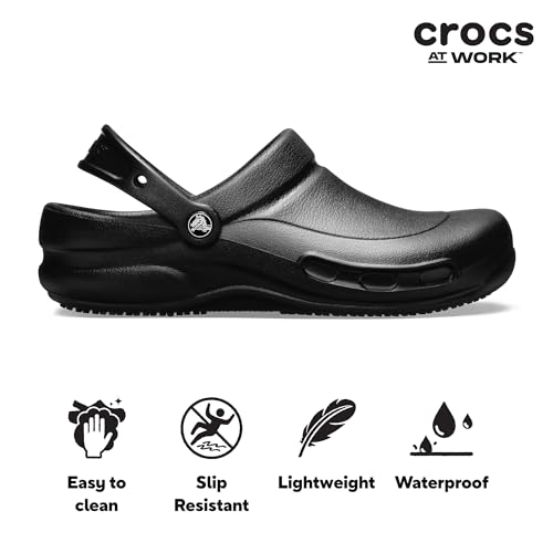 Detalle de Crocs Unisex Bistro Clogs – Black (5 UK Men / 6 UK Women)