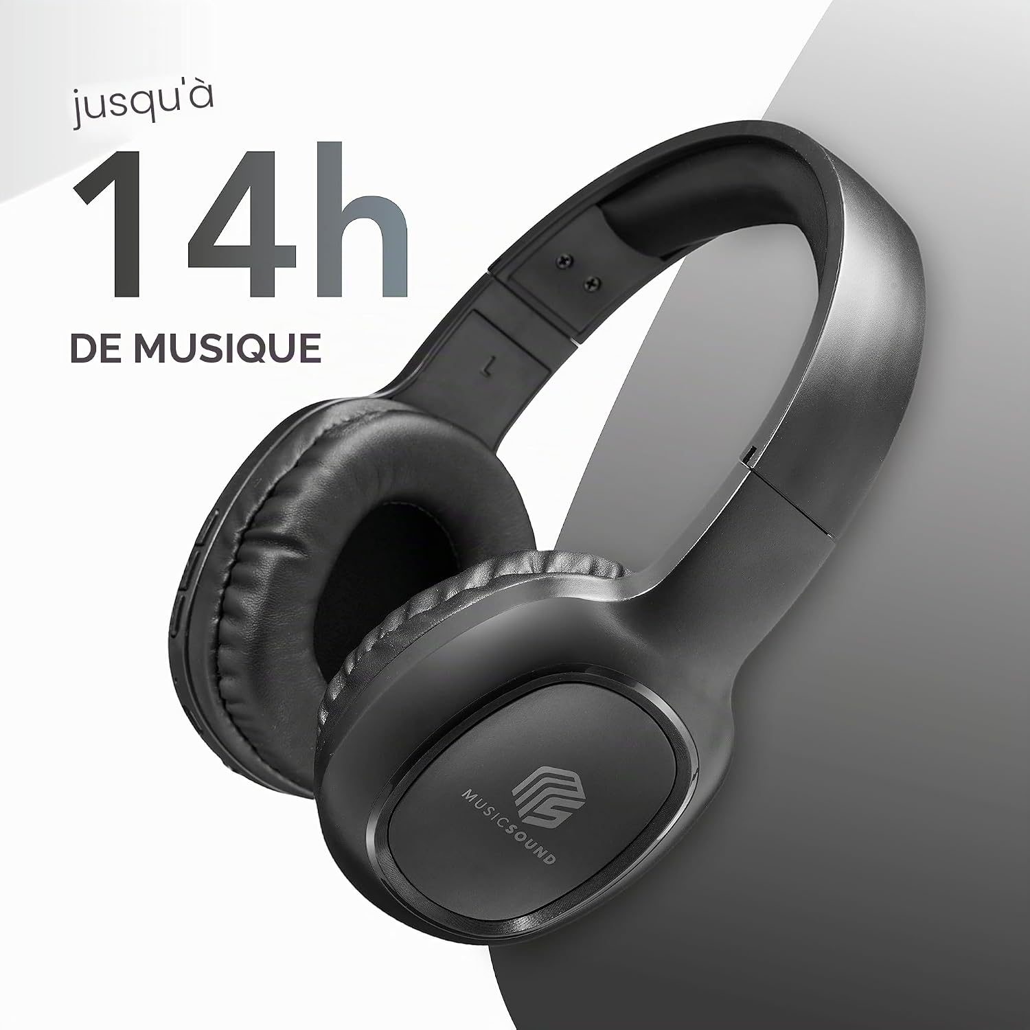 Detalle 2 de Music Sound Casque Bluetooth Basic — confort et autonomie pour écouter en déplacement