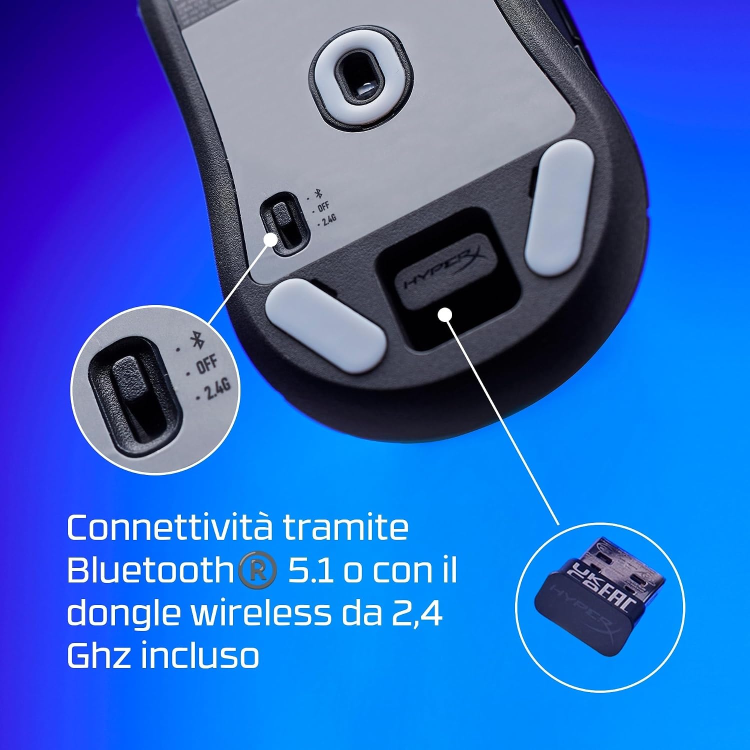 Thumbnail 2 de HyperX Pulsefire Haste 2 Mini: Mouse Gaming Wireless leggero e versatile
