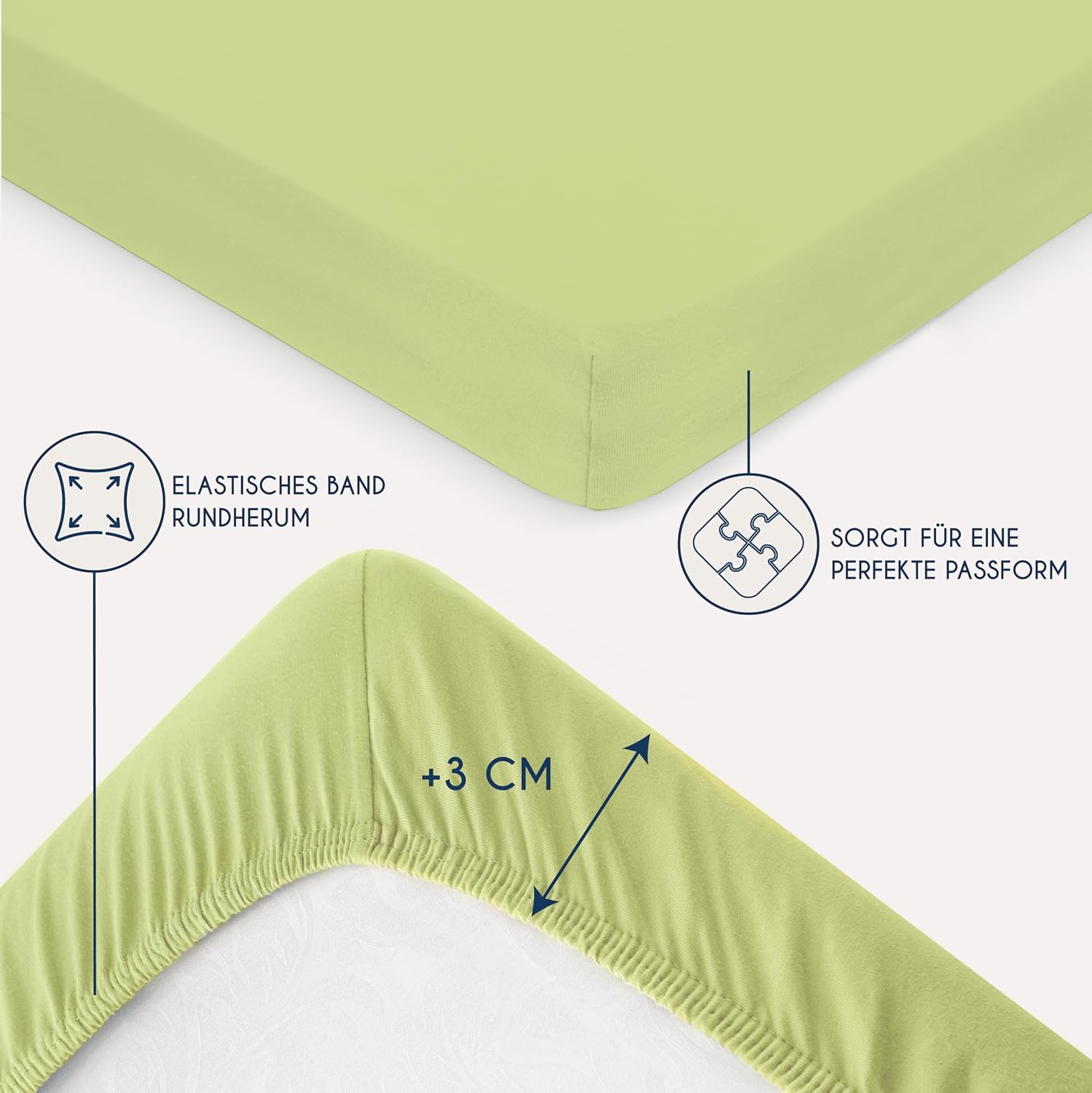 Detalle 2 de Dreamzie Spannbettlaken 140x190/200 Jersey