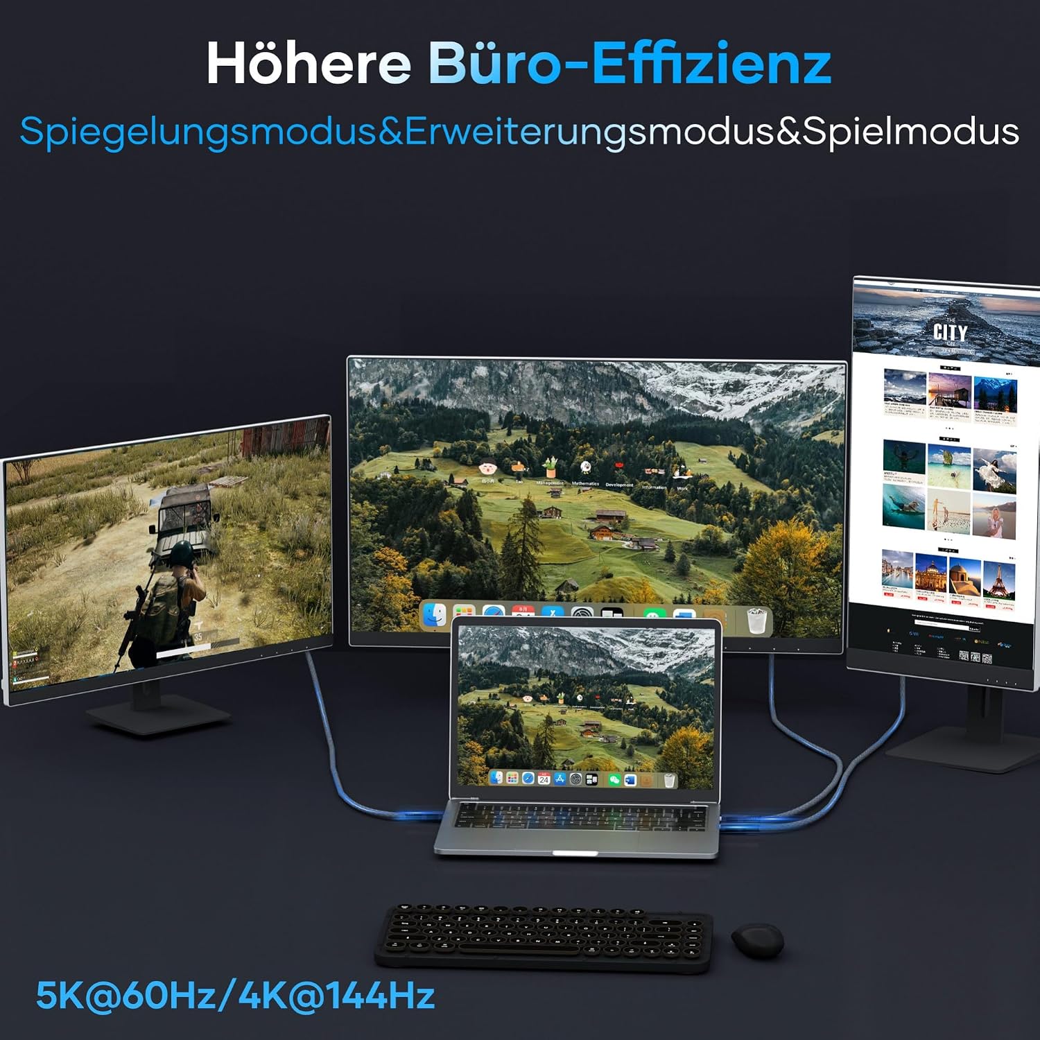 Detalle 2 de USB-C auf USB-C Kabel 1,5 m – 240 W PD 3.1, 20 Gbit/s, 5K/4K Videoübertragung