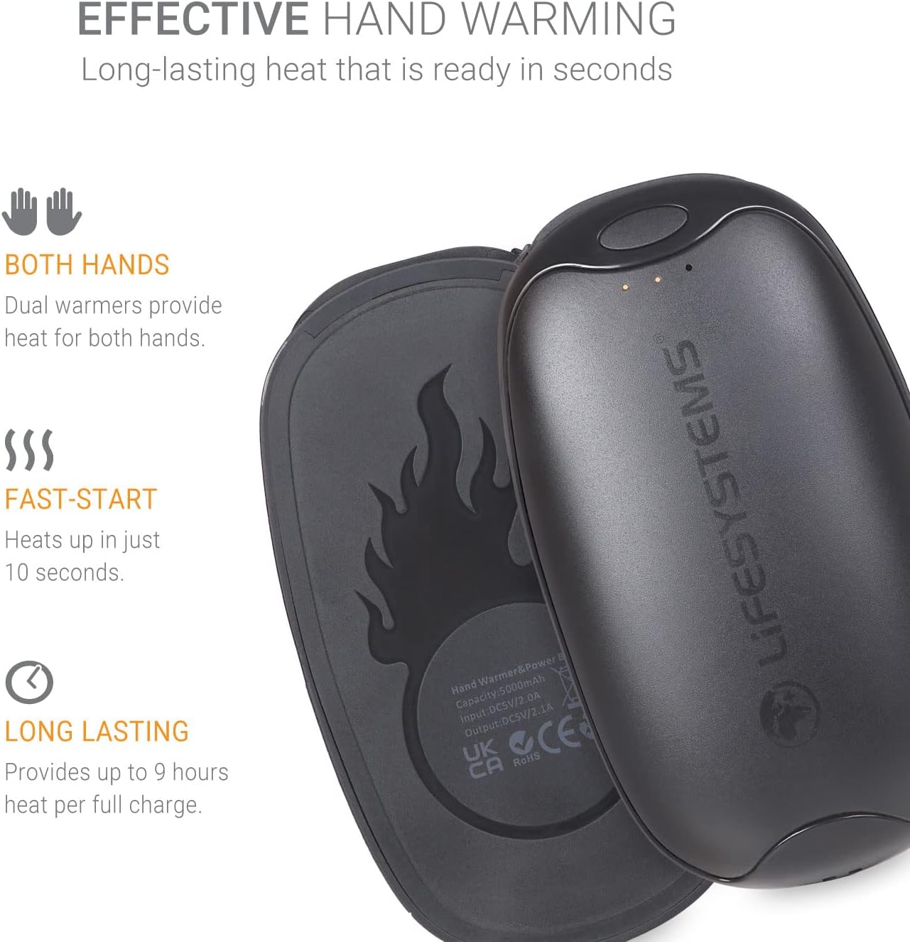 Detalle 2 de Lifesystems Rechargeable Twin-Pack Hand Warmers 5000mAh