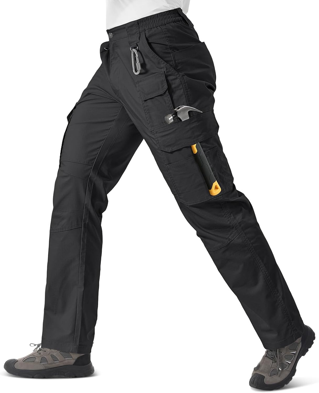 Detalle de IGOLUMON Work Trousers Men Cargo Trousers Stretch – 14-Pocket Combat Pants