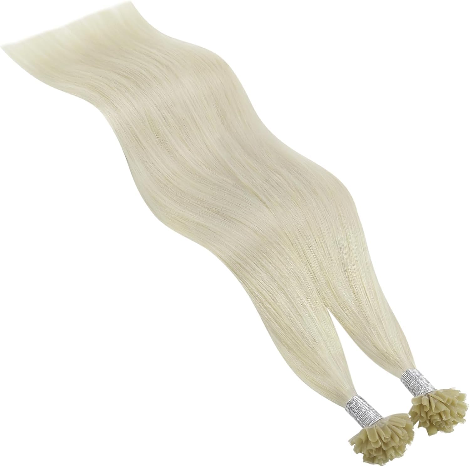 Thumbnail 6 de YoungSee Echthaar Bondings Platinblond 40 cm – Keratin Bonding Extensions