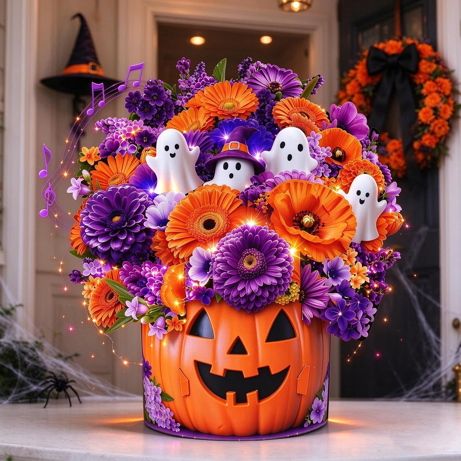 Detalle de Halloween Musical Pop-Up Card, 10-Inch