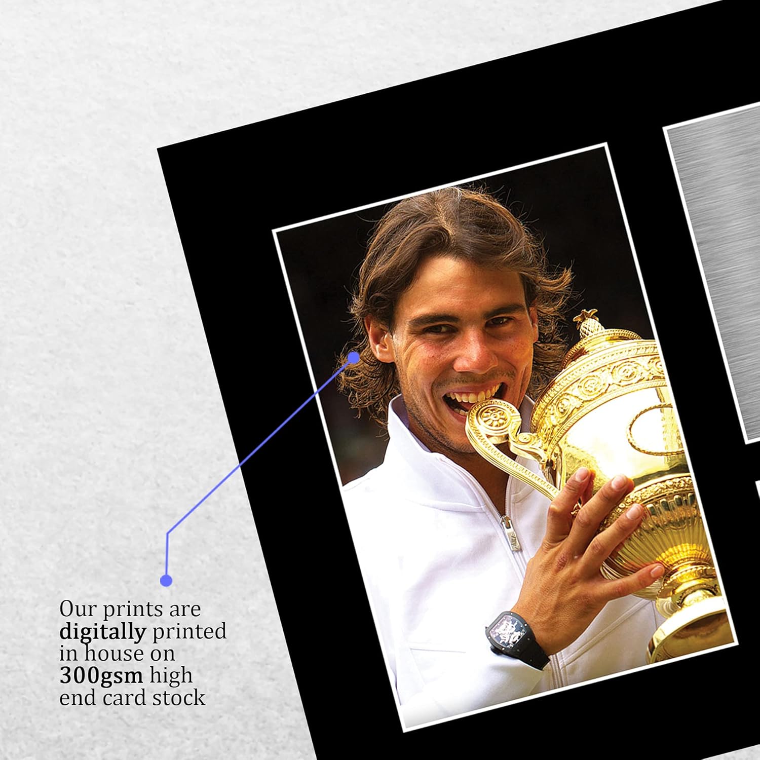 Thumbnail 3 de Rafael Nadal US Open gift A4 printed autograph picture from HWC Trading (unframed, mounted on matt board)