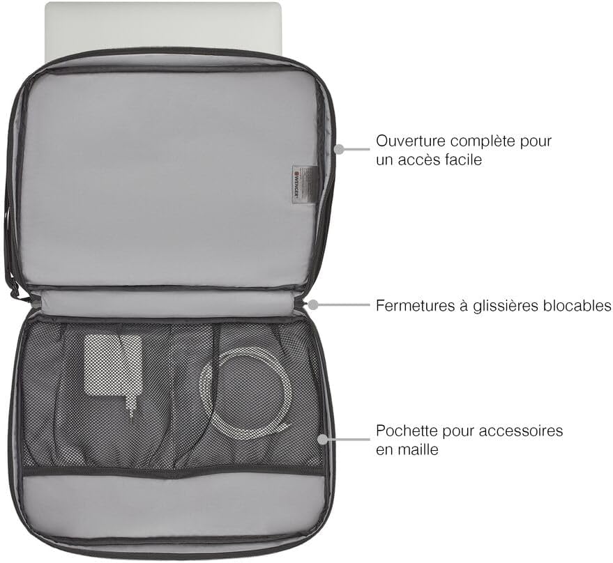Thumbnail 3 de WENGER Synergy Laptop-Tasche (17") – gepolstertes Notebookfach, Organizer und Business-Aktentasche, schwarz