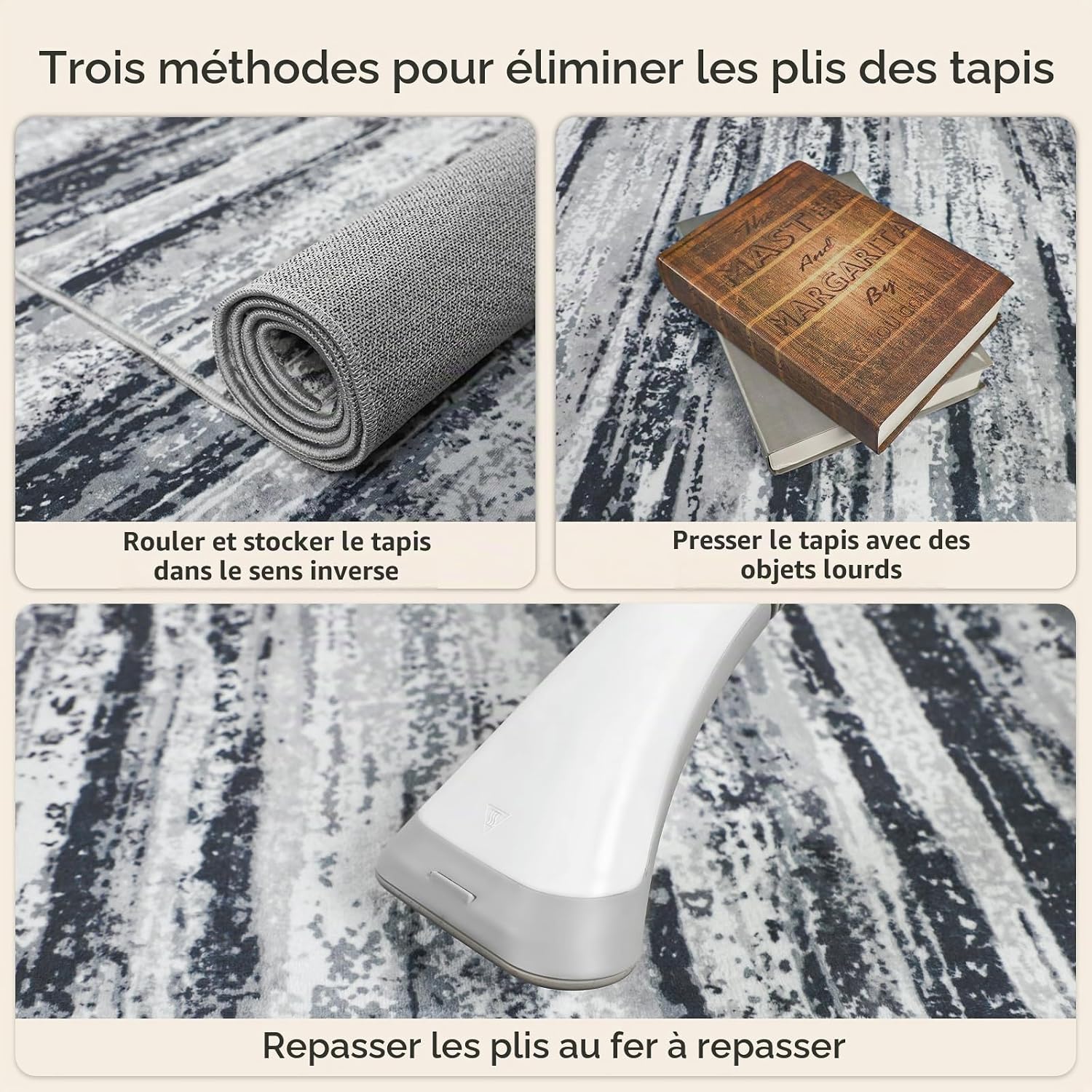 Detalle 2 de VSIWB Y0603 tapijtloper 80 x 200 cm, laagpolig, wasbaar en antislip