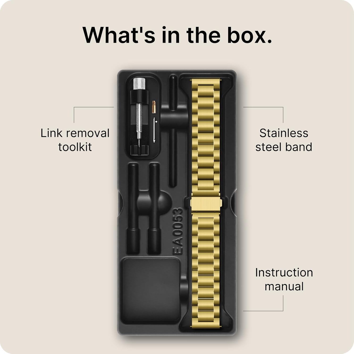 Thumbnail 5 de Fullmosa 20mm Stainless Steel Watch Band – Golden, Quick Release with Removable Links