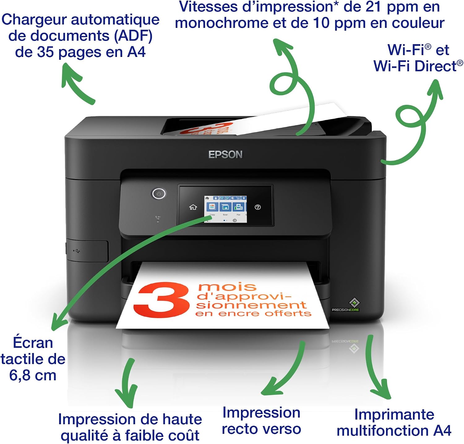 Thumbnail 1 de EPSON WorkForce WF-3820DWF — Imprimante multifonction A4 pour bureau à domicile et PME