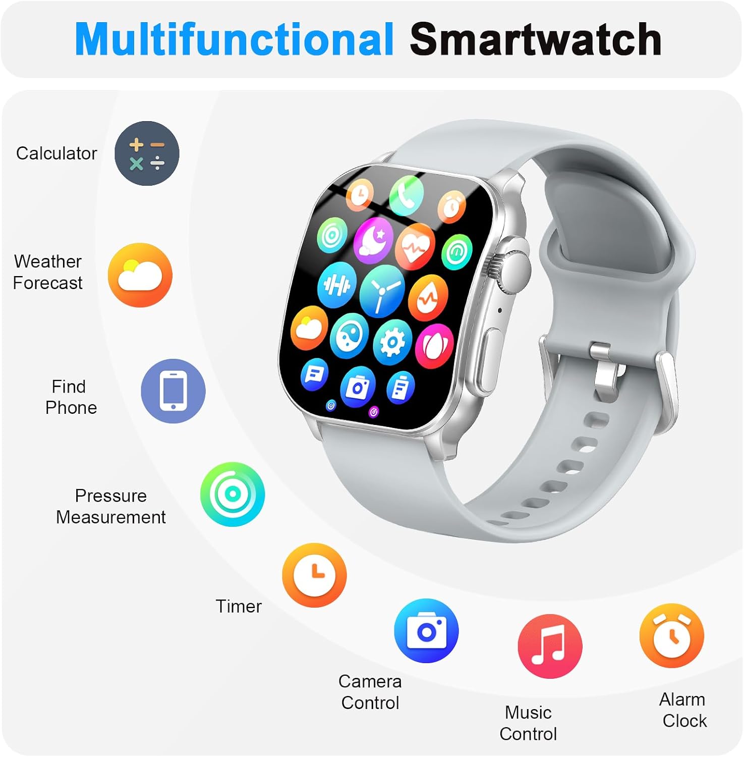 Thumbnail 6 de Smart Watch for Men and Women with 2.01" AMOLED Curved Screen – IP68 Fitness Tracker
