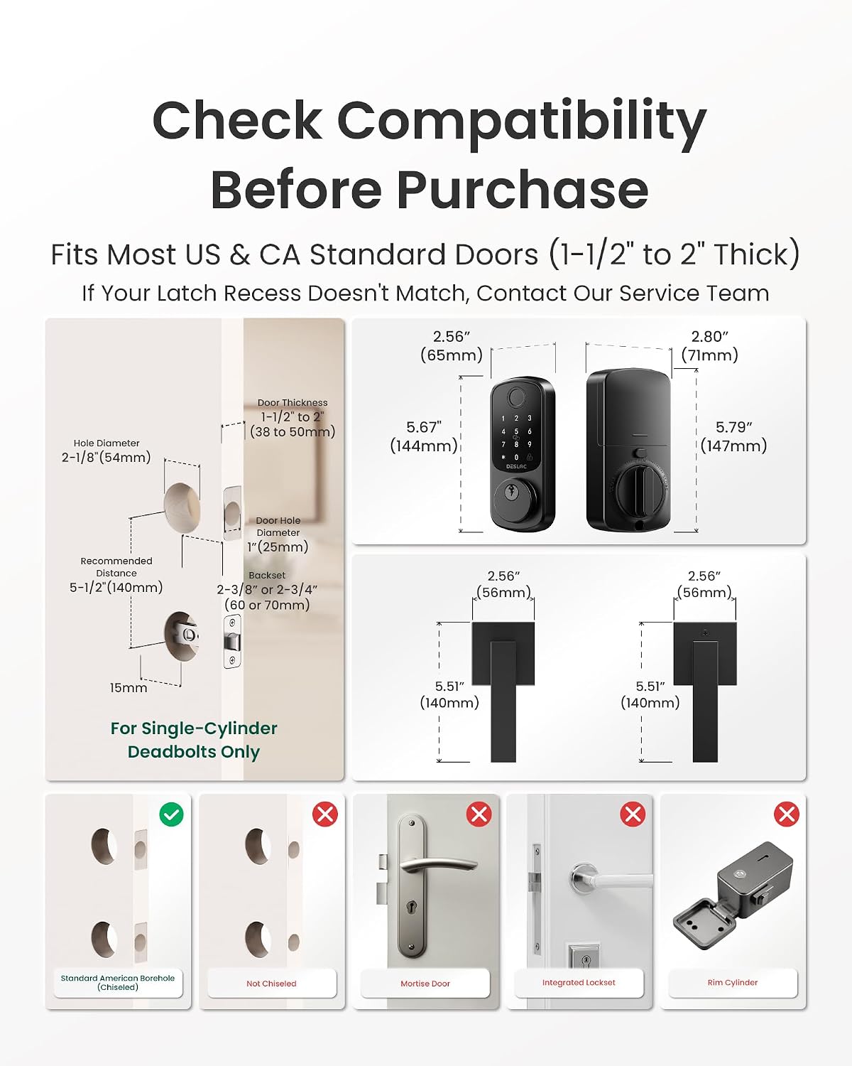 Thumbnail 6 de DESLOC B200 Fingerprint Smart Lock 2-Handle 🔒