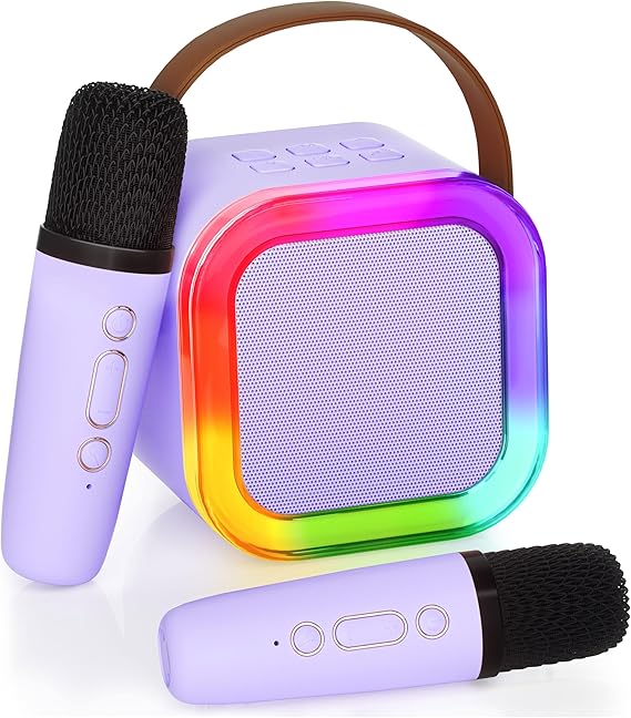 Detalle de Ankuka Karaoke Infantil con 2 Micrófonos Inalámbricos 🎤