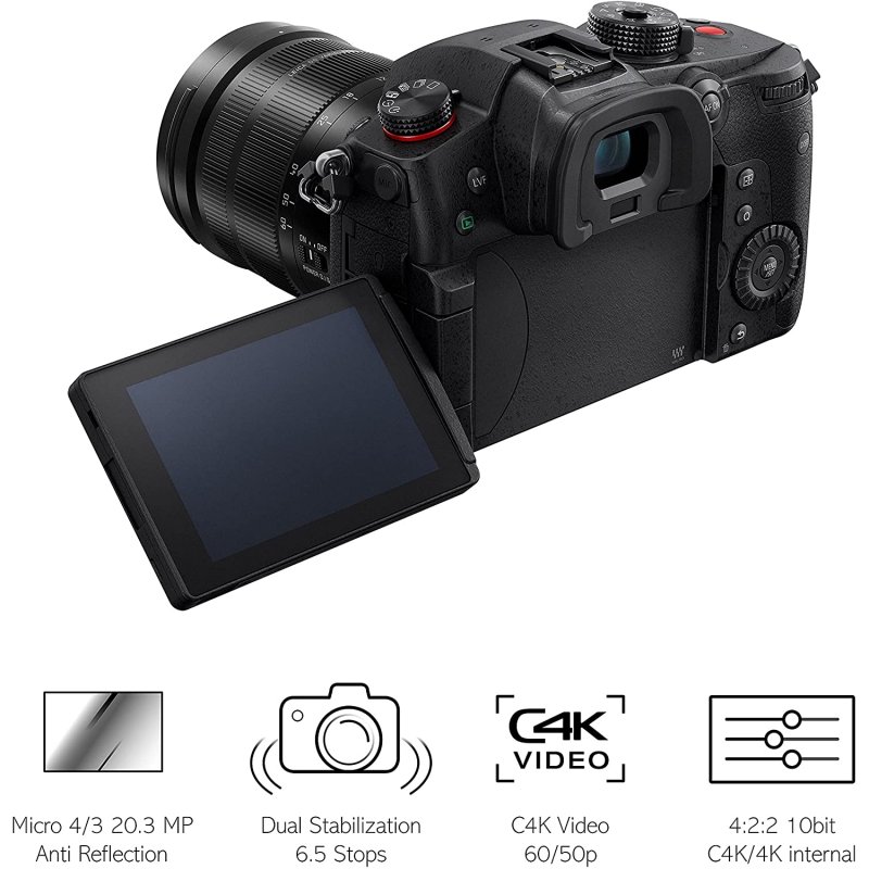 Detalle de Panasonic Lumix GH5 II (GH5M2), cámara híbrida de 20,3 MP y vídeo 4K