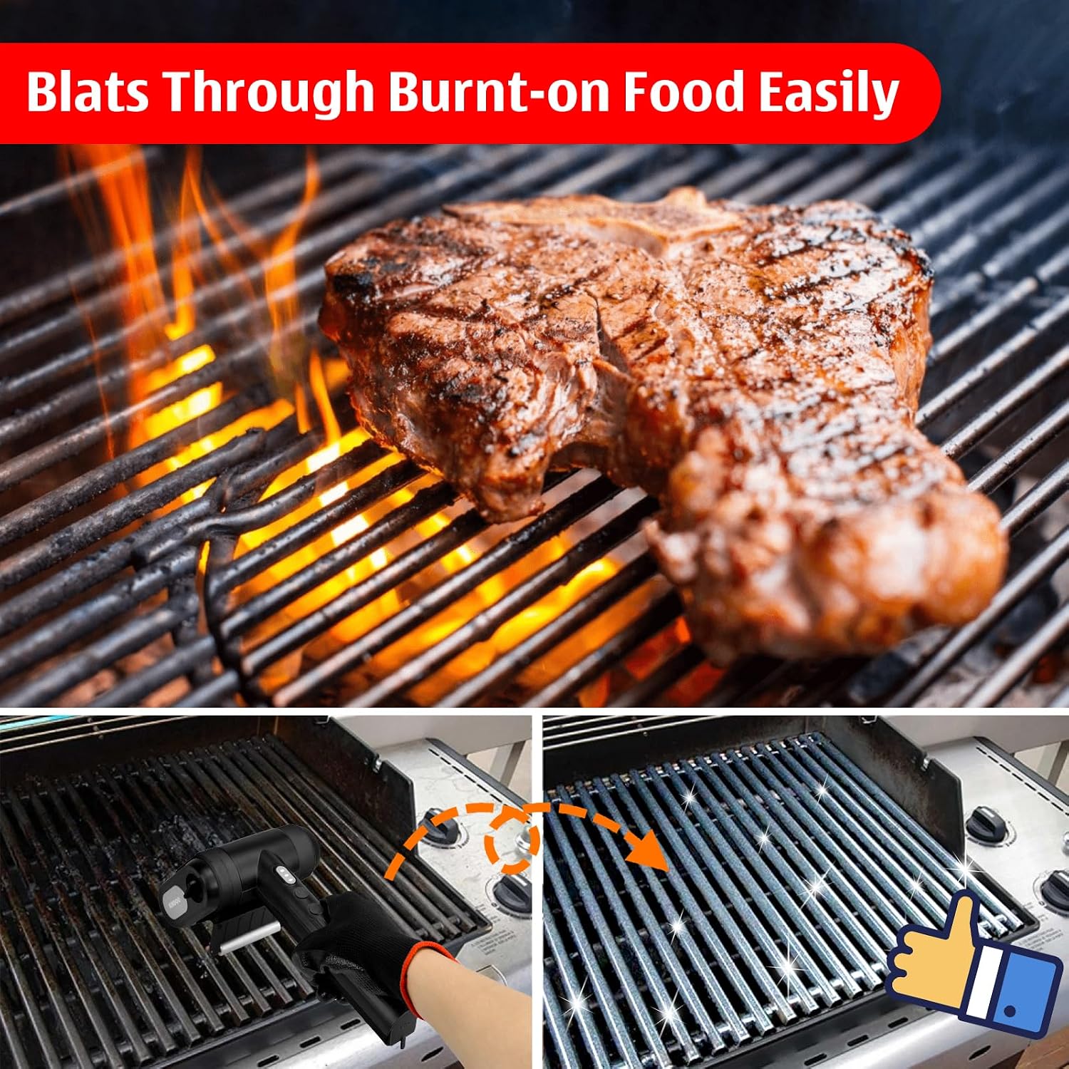 Thumbnail 1 de Electric Grill Brush LED 800 RPM