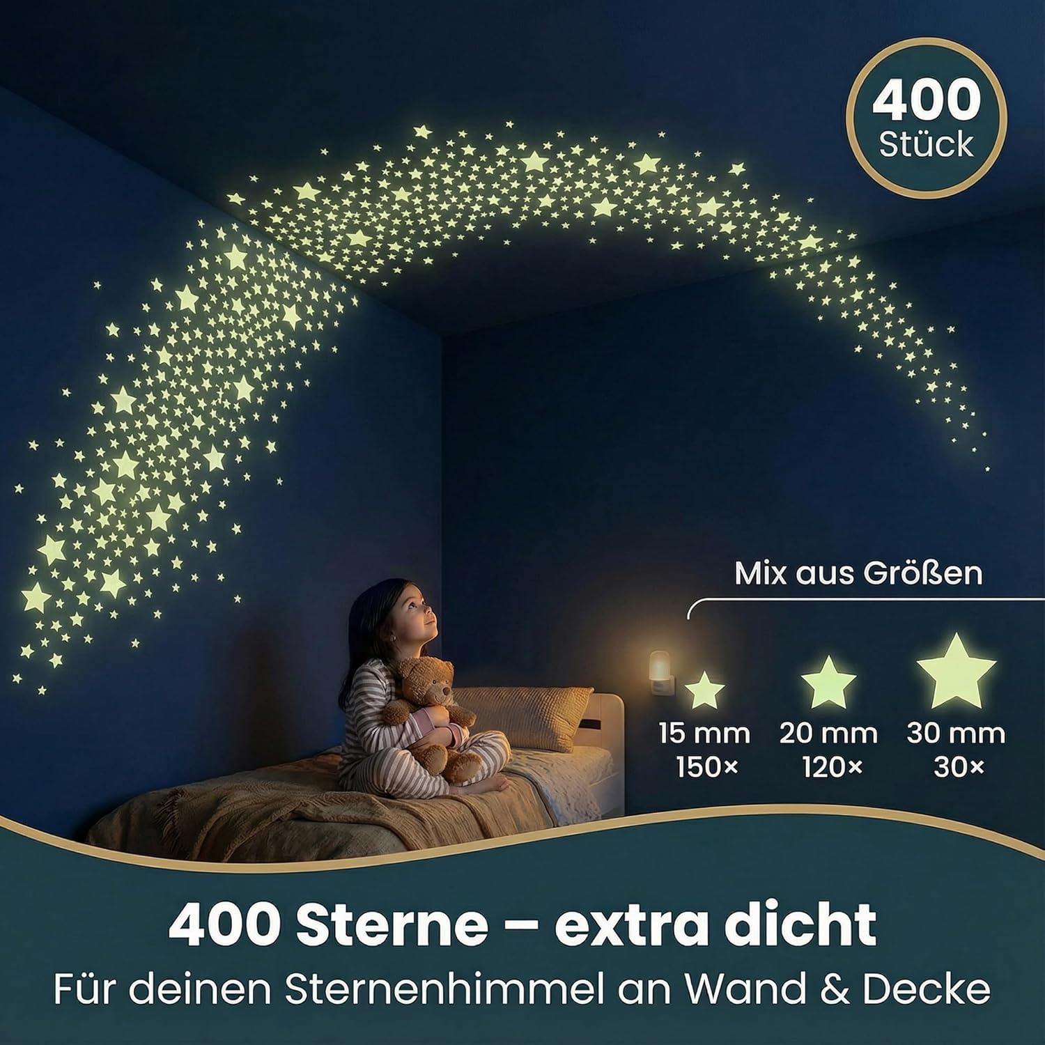 Thumbnail 5 de Homery Kinderzimmer Leuchtsterne 400 Stück