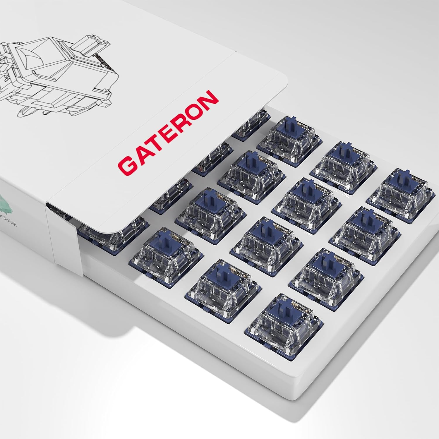 Detalle 2 de Gateron Mechanical Keyboard Switches 60gf