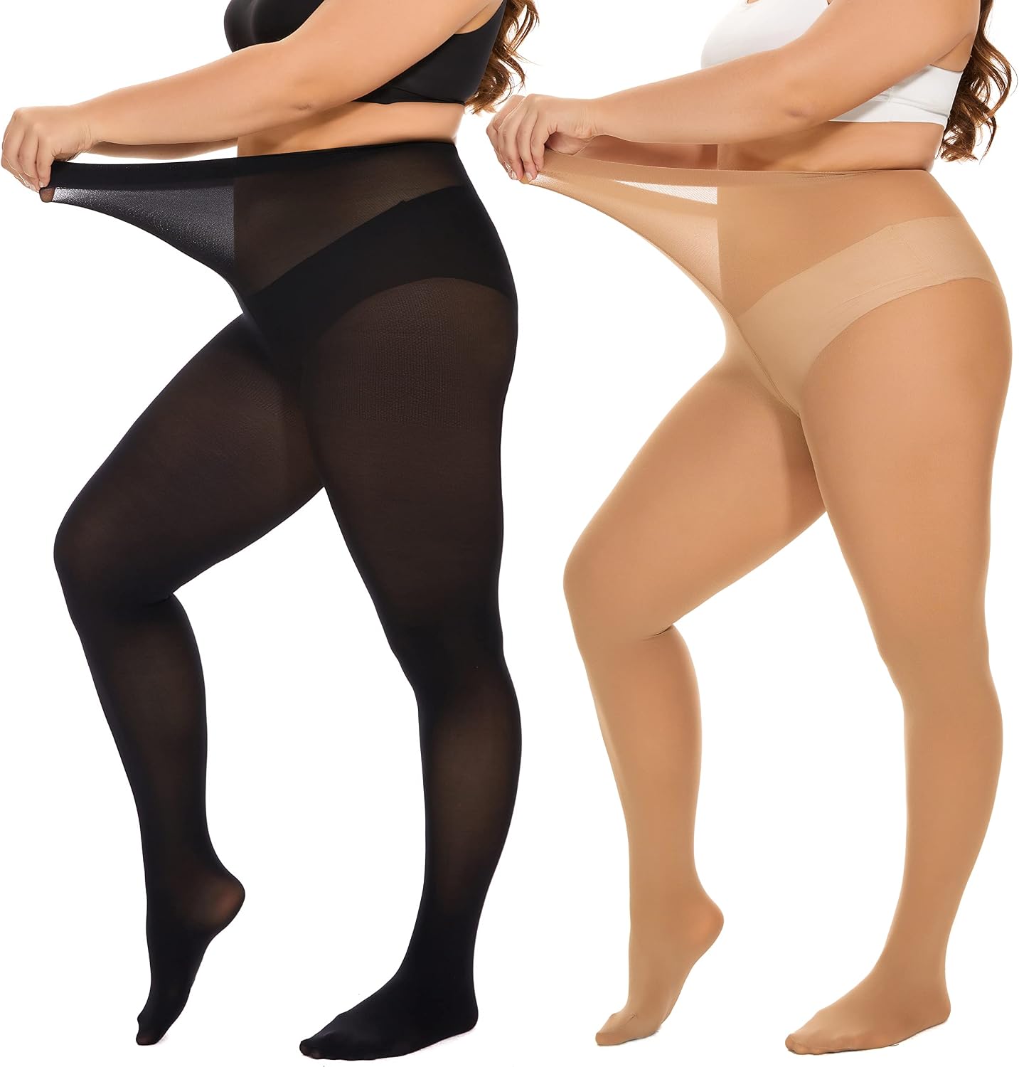 Thumbnail 6 de DUCMODA collant taglie forti curvy con rinforzo in microfibra morbida e vita alta (XL–4XL)