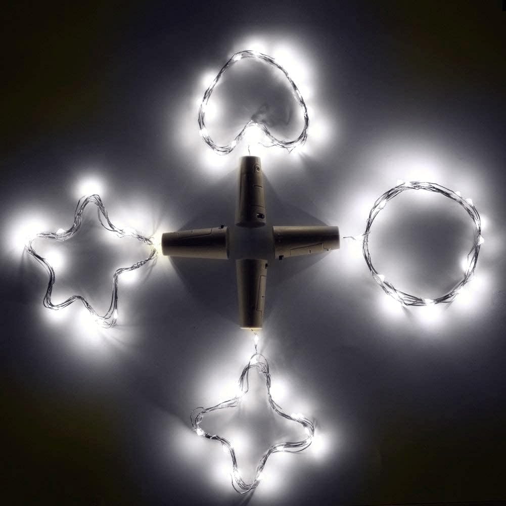 Detalle de Vicloon P-JPD20230814-W lampki do butelek, 12 szt., 2 m, 20 LED