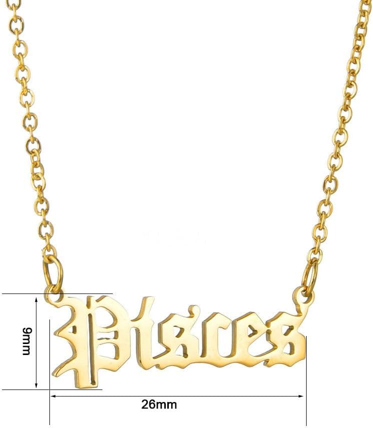 Detalle de South Coast Jewellery Pisces Zodiac Horoscope Birth Star Sign Necklace — Gold Stainless Steel