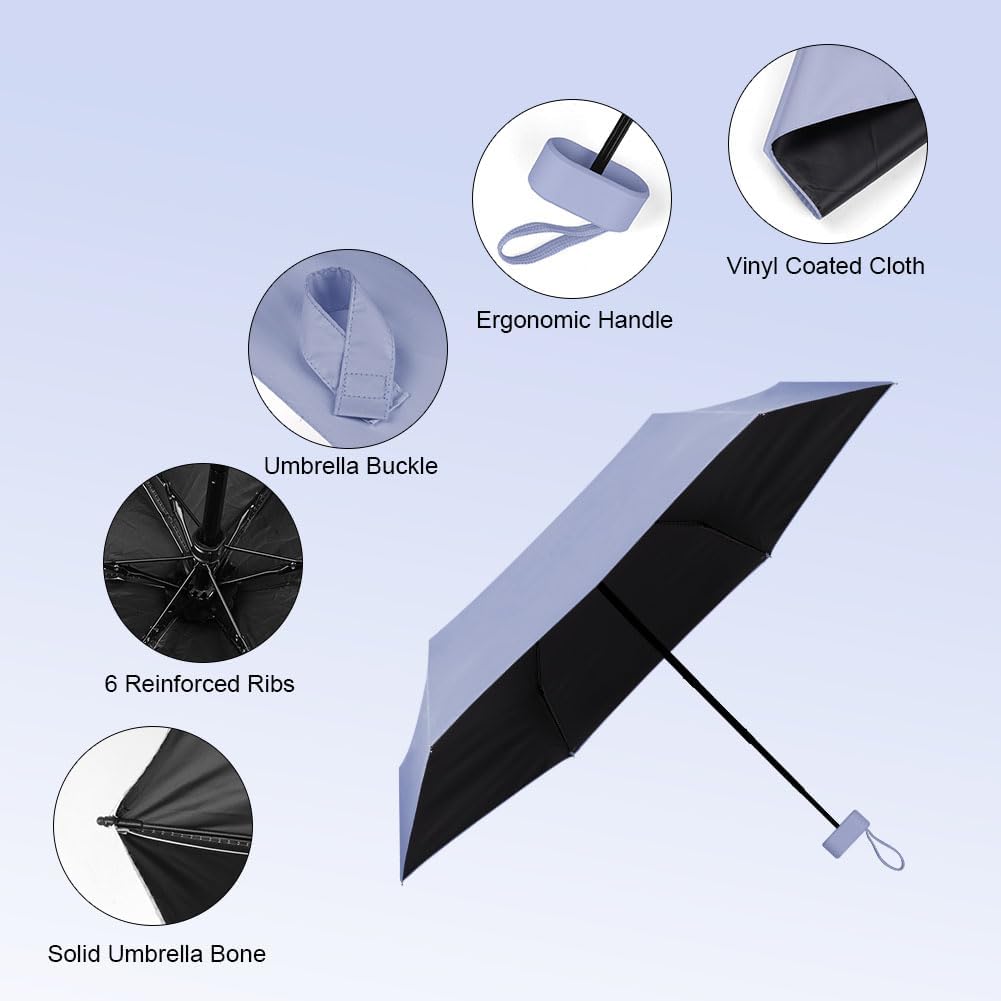 Detalle de Aolso Travel Umbrella - 6 Ribs Mini UV Folding Sun Umbrella