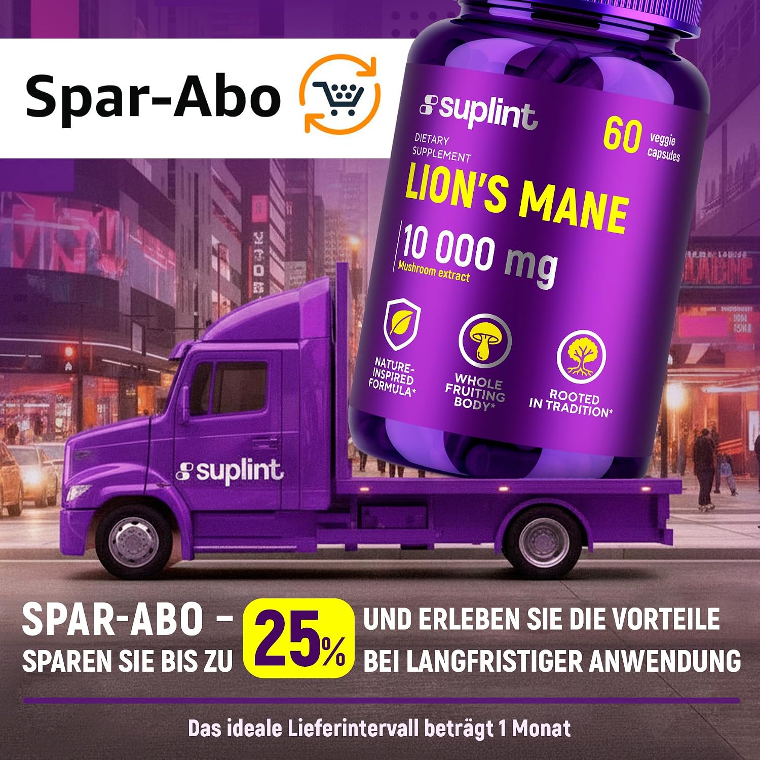 Detalle 2 de SUPLINT Löwenmähne 10000 mg Kapseln
