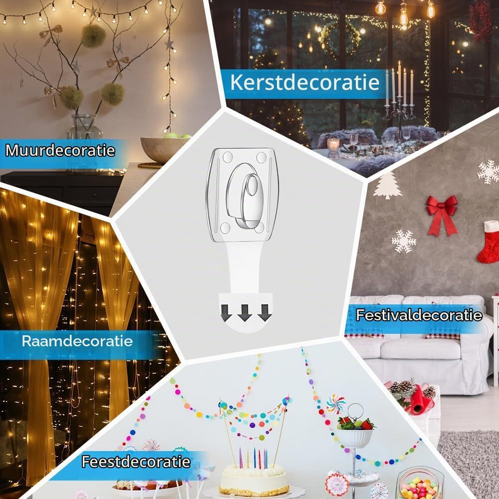 Thumbnail 6 de Ainiv F5-3666798 transparante decoratieclips voor lichtslingers en wanddecoratie