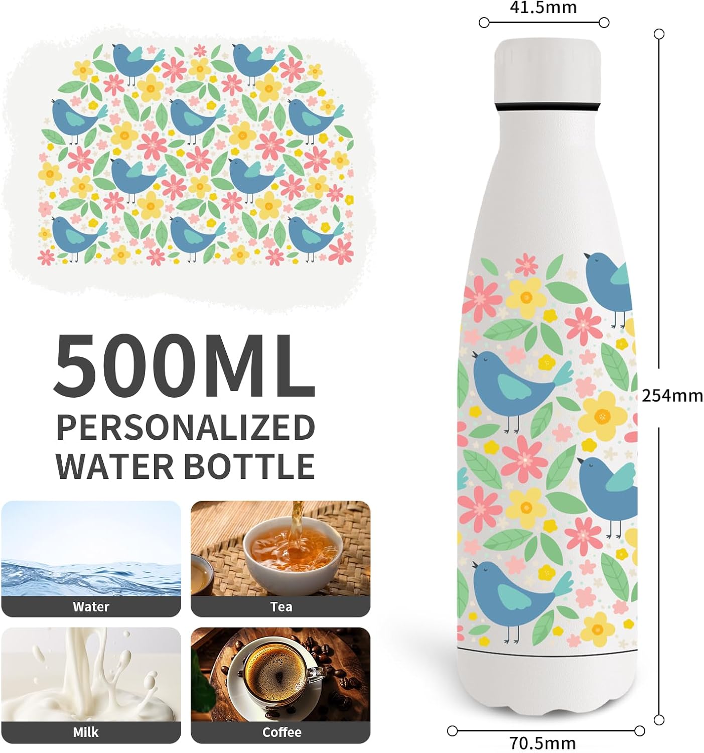 Detalle de Trinkflasche Edelstahl 500ml Thermosflasche