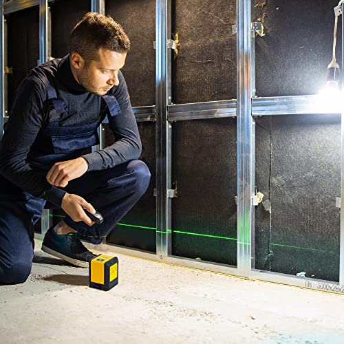 Thumbnail 6 de Amazon Basics: Livella laser verde a linee incrociate autolivellante, 18 m, staffa magnetica e attacco treppiede