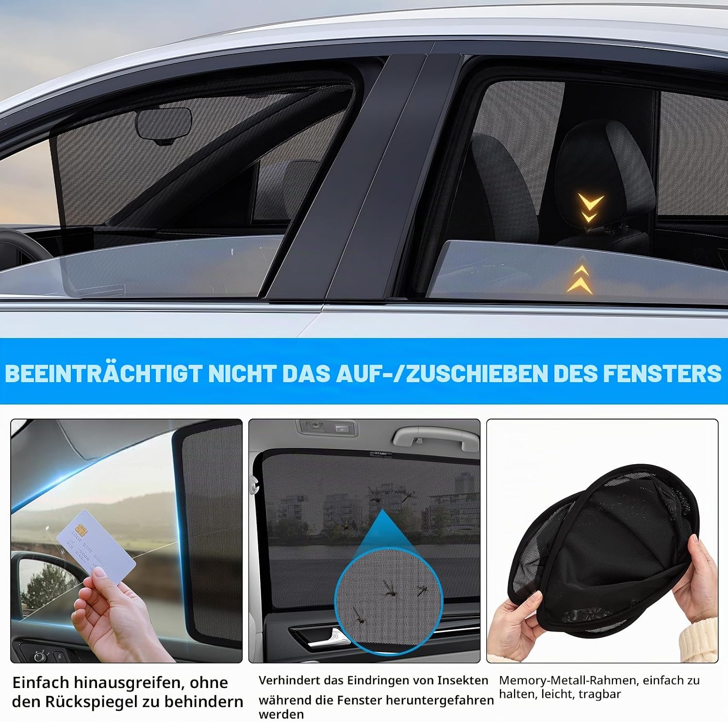 Thumbnail 3 de XCBYT Sonnenschutz Auto für VW Golf 7 (2013–2020) – 4er Set, Verdunkelung, atmungsaktiv, magnetisch