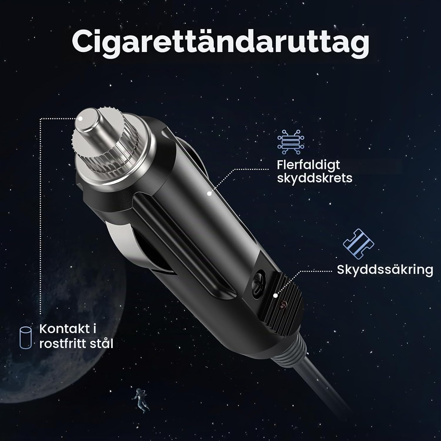 Detalle 2 de EDUP Starlink Mini-biladapter 36 V med 12–36 V DC-ingång