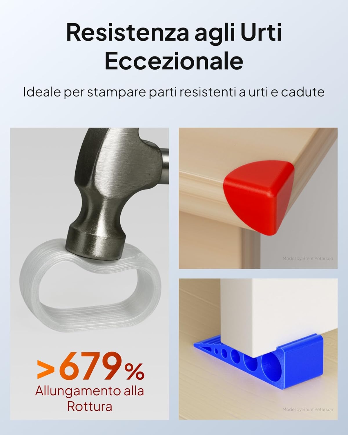 Thumbnail 2 de ELEGOO TPU 95A filamento 1,75 mm 1 kg per stampanti 3D 🖨️