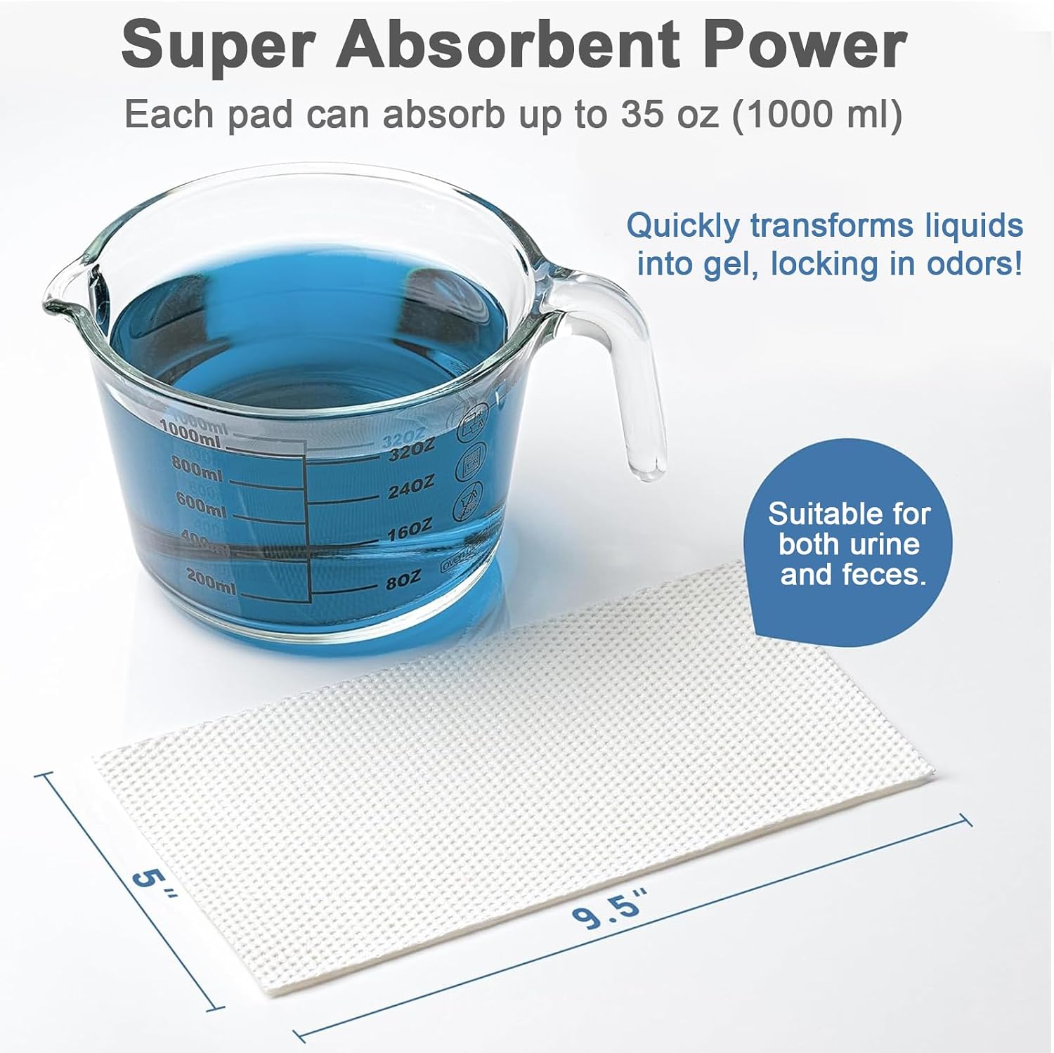 Detalle de SURFOU Commode Liners with Absorbent Pad 60 Packs 🧻⏱