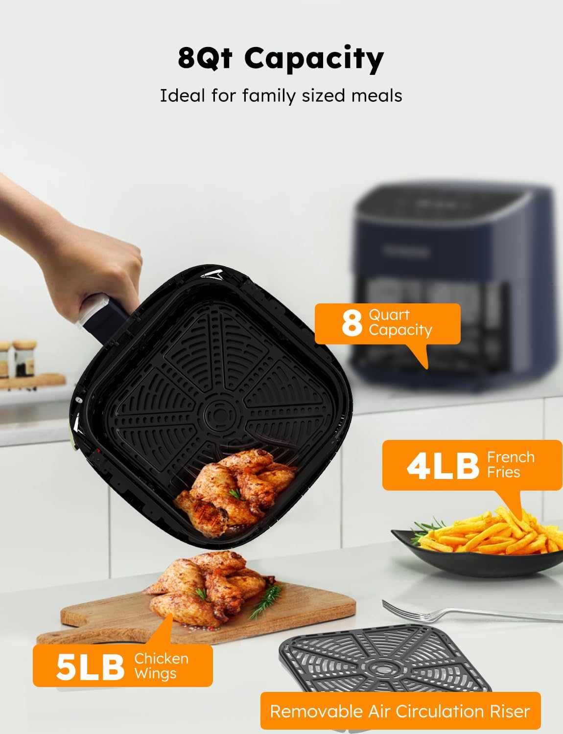 Detalle 2 de Nuwave Brio Plus 8 Qt Air Fryer — Digital Touchscreen
