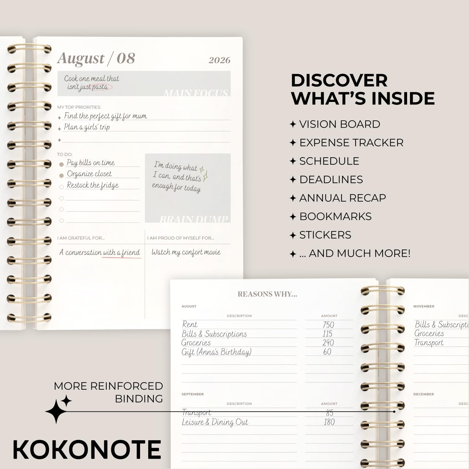 Detalle de Kokonote IDOLE KKIDOLE262706 academische agenda 2026-2027 met weekoverzicht
